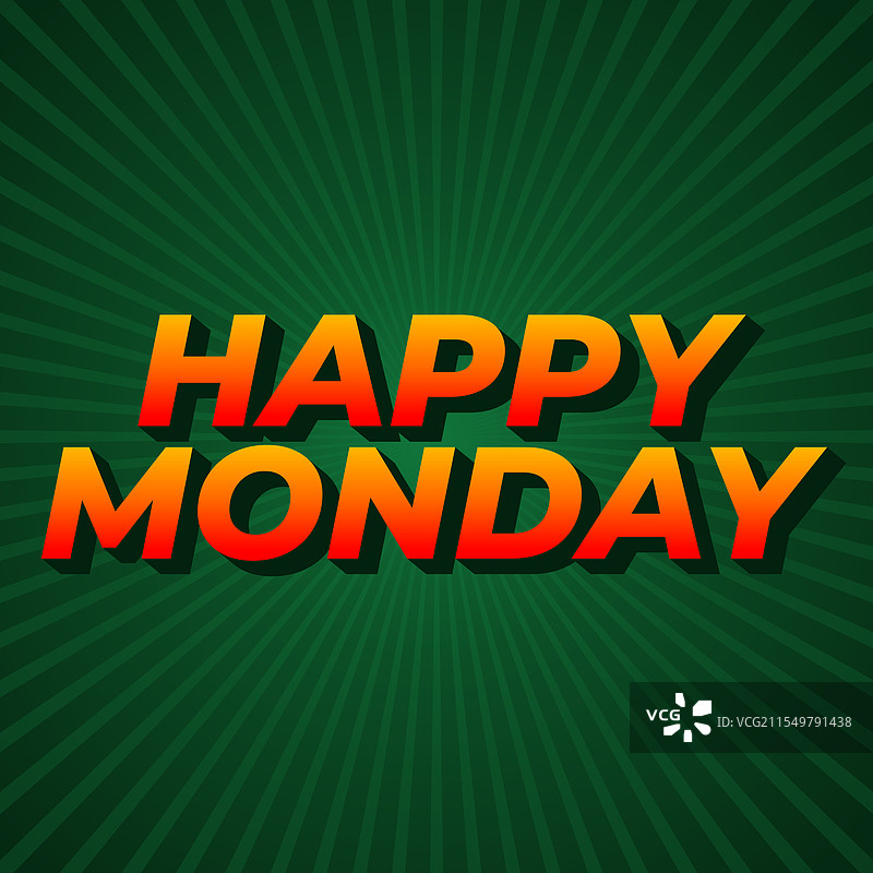 超级粗体的快乐星期一文字效果设计图片素材