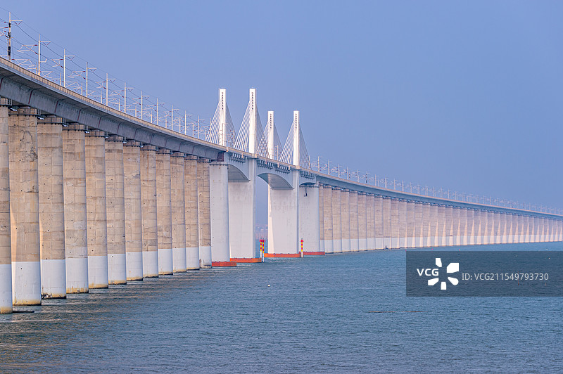 海洋上的福厦高铁大桥（跨湄洲湾段）图片素材