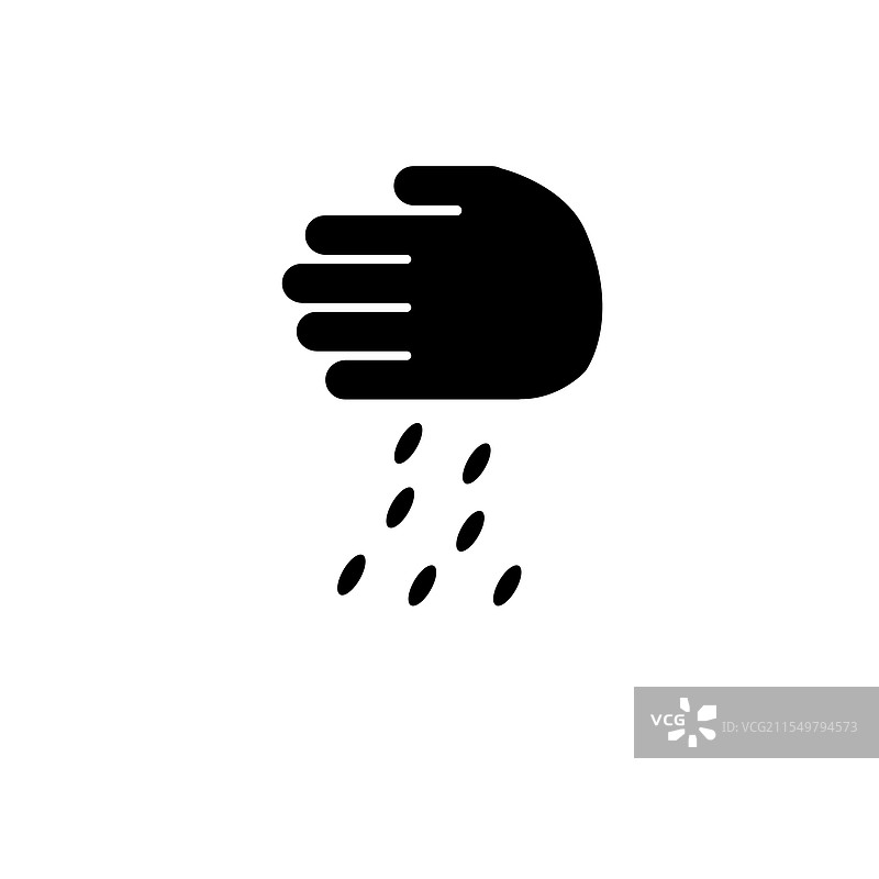 手在平坦的土壤中播种种子，园艺耕作图片素材