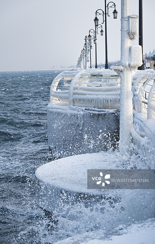 大连东港冰凌图片素材
