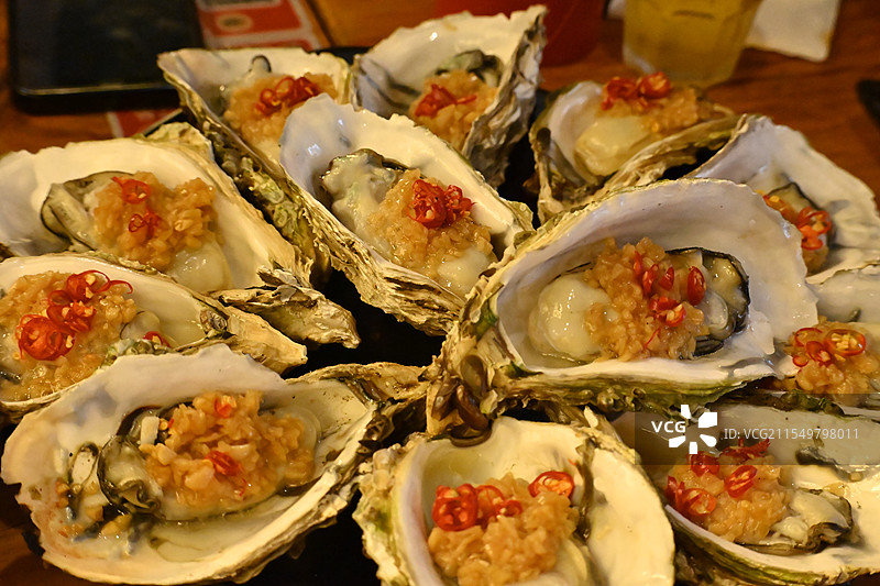 烤生蚝图片素材