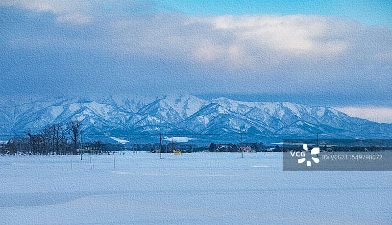 雪地与雪山图片素材