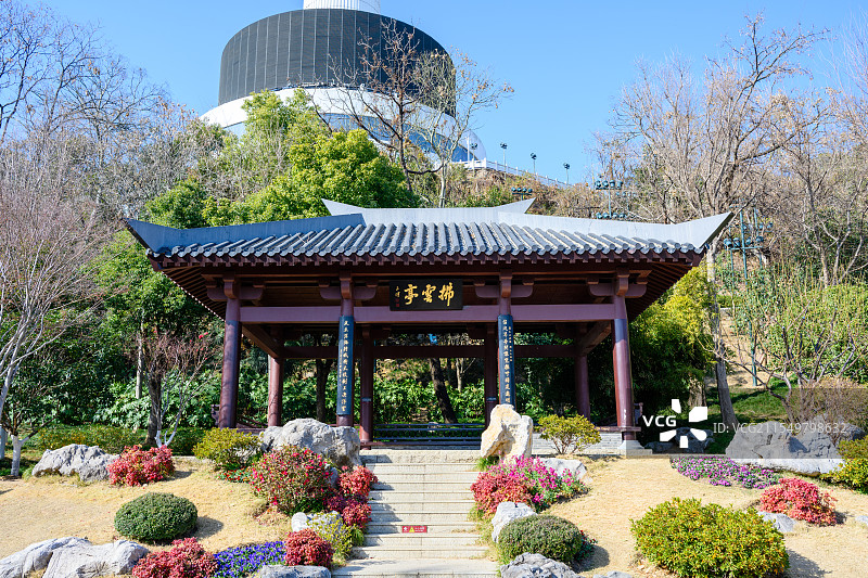湖北省武汉龟山公园拂云亭图片素材