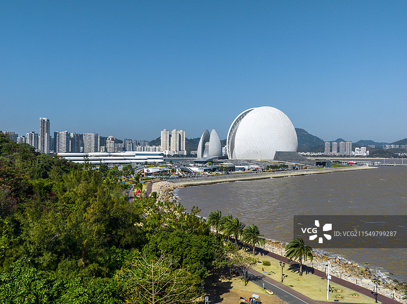 广东珠海日月贝，珠海歌剧院，大贝壳图片素材