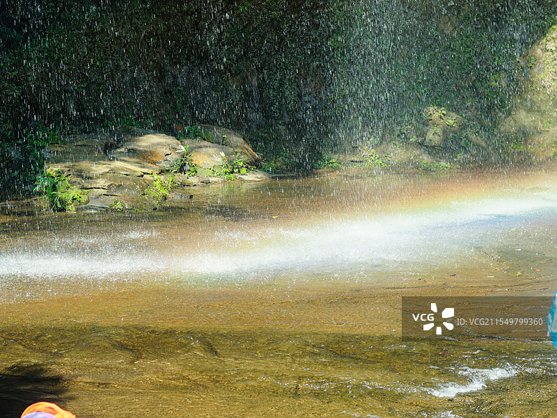 彩虹瀑布图片素材