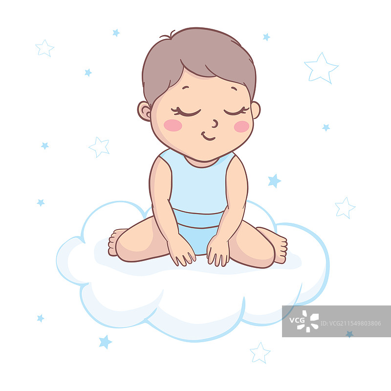 婴儿洗礼卡片、婴儿派对卡片、婴儿出生公告图片素材