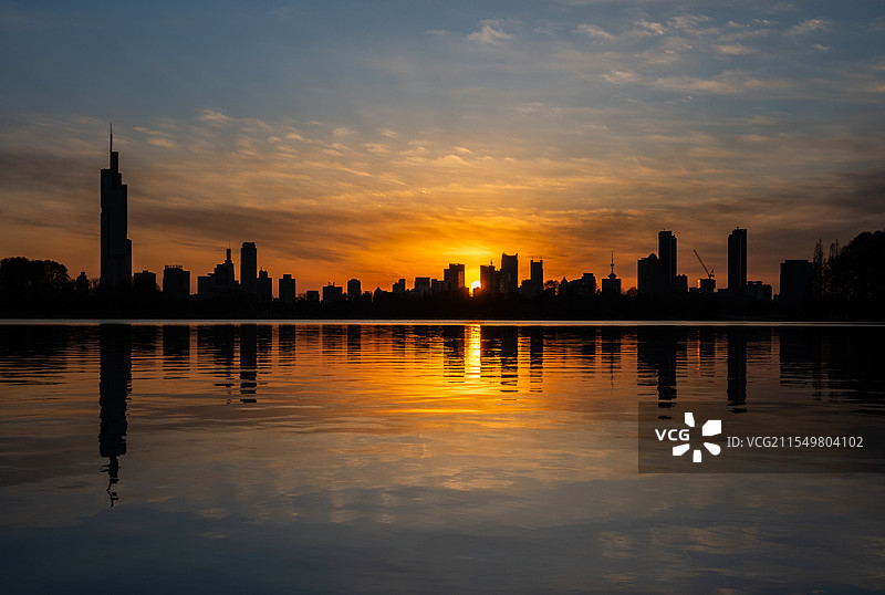 玄武湖落日图片素材