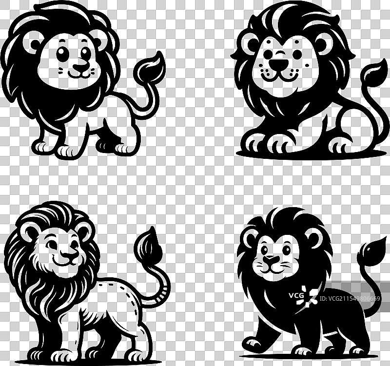 狮子剪影图像-1图片素材