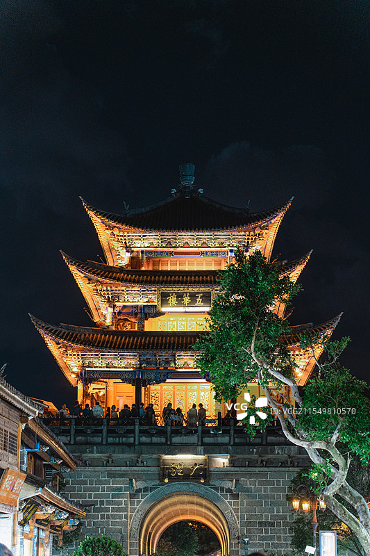 大理古城五华楼图片素材
