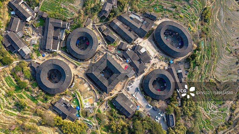 土楼四菜一汤图片素材