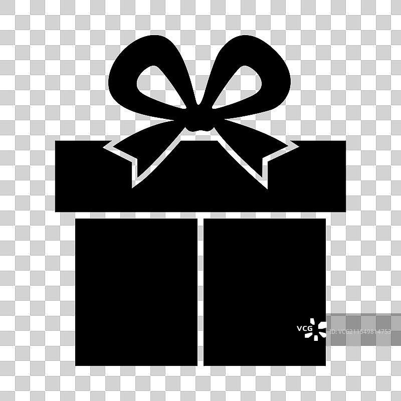 时尚扁平风格的礼品盒图标图片素材