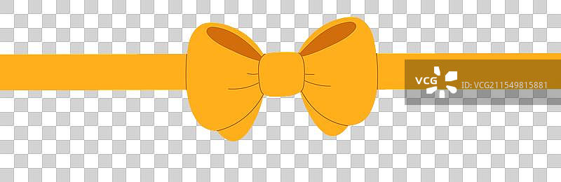 奢华的黄色缎带与闪亮的蝴蝶结图片素材