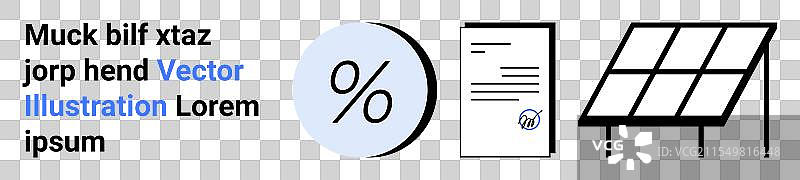 太阳能电池板财务文件与百分比图片素材