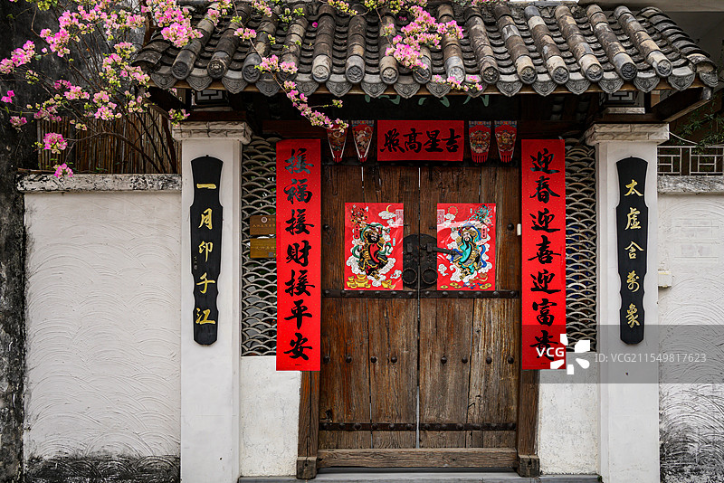 春暖花开的岭南民居图片素材