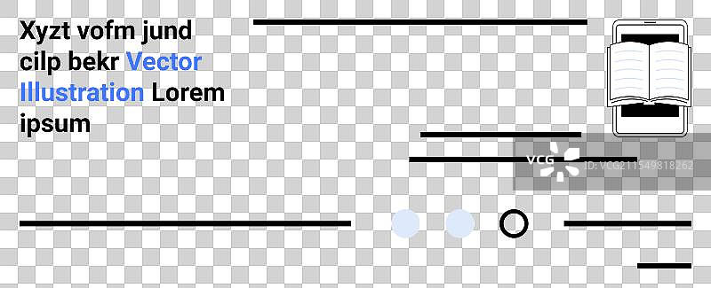 现代在线阅读界面与文本图标图片素材