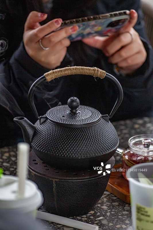 四川省绵阳市罐罐茶，休闲，围炉煮茶，饮料图片素材