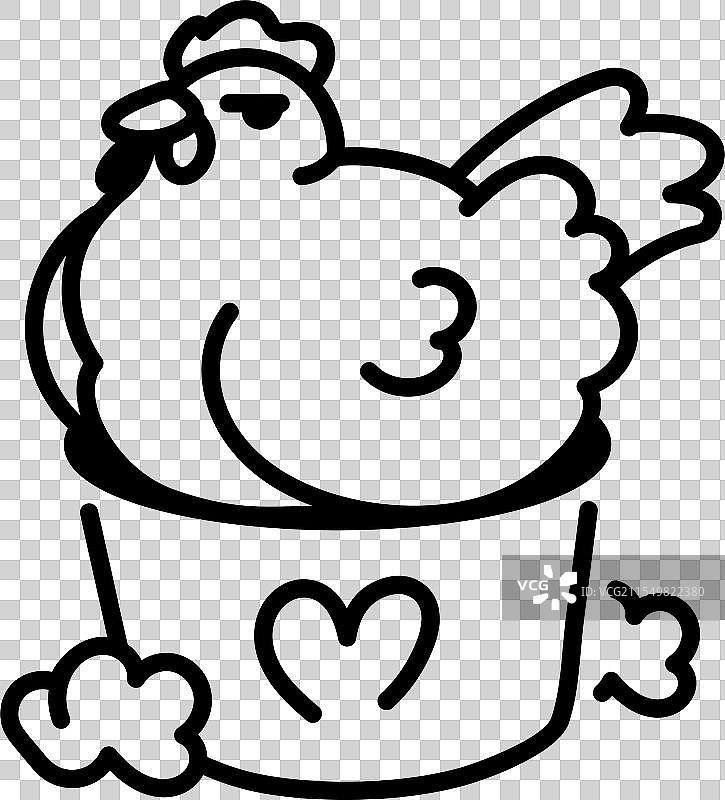 手绘的猫碗图标图片素材