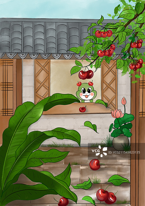 樱桃红了图片素材