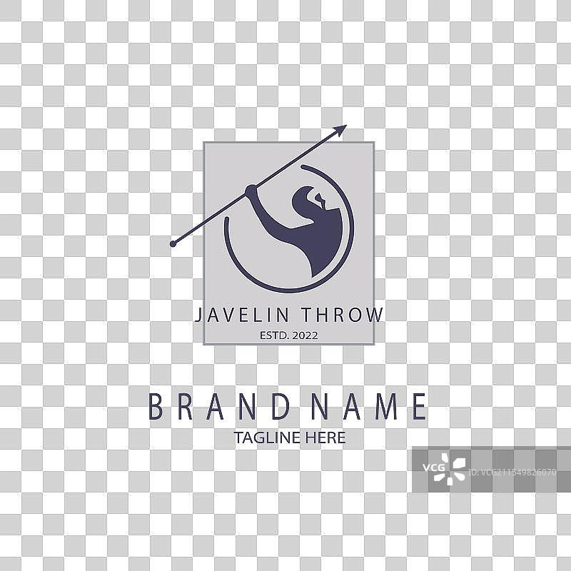 标枪投掷运动标志模板设计图片素材