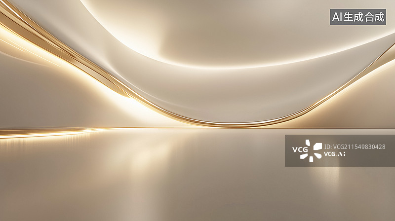 【AI数字艺术】白金波浪奢华概念背景图片素材