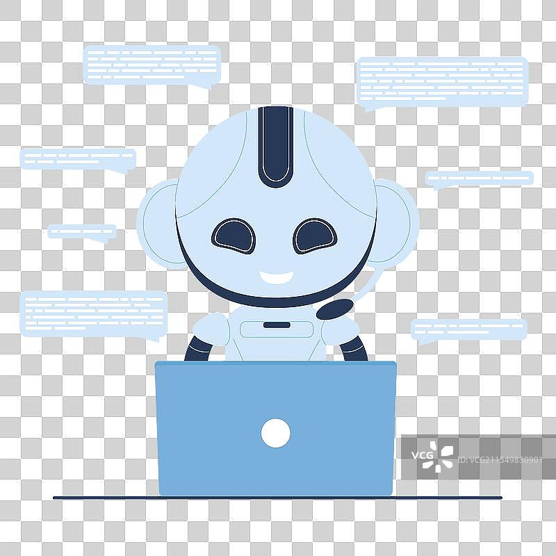 聊天机器人与用户互动图片素材