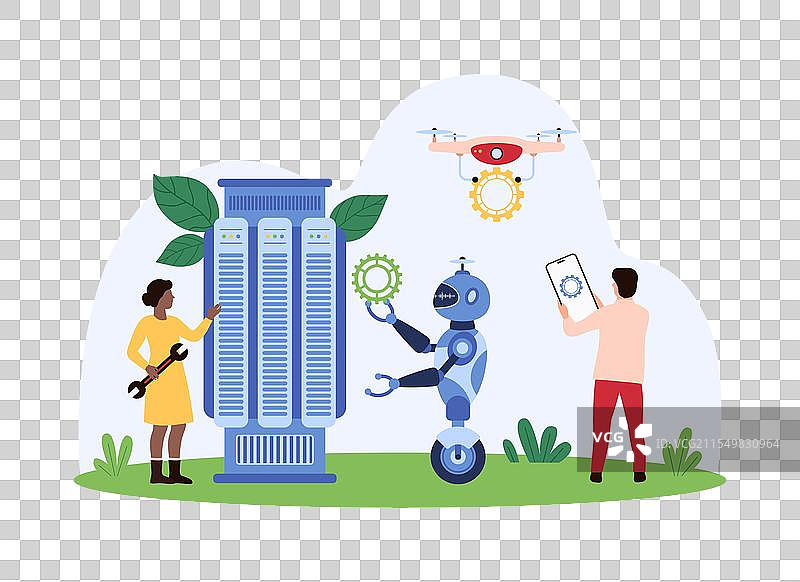 技术中的机器人化和自动化图片素材