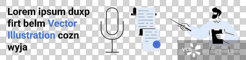 专业演示与麦克风图片素材