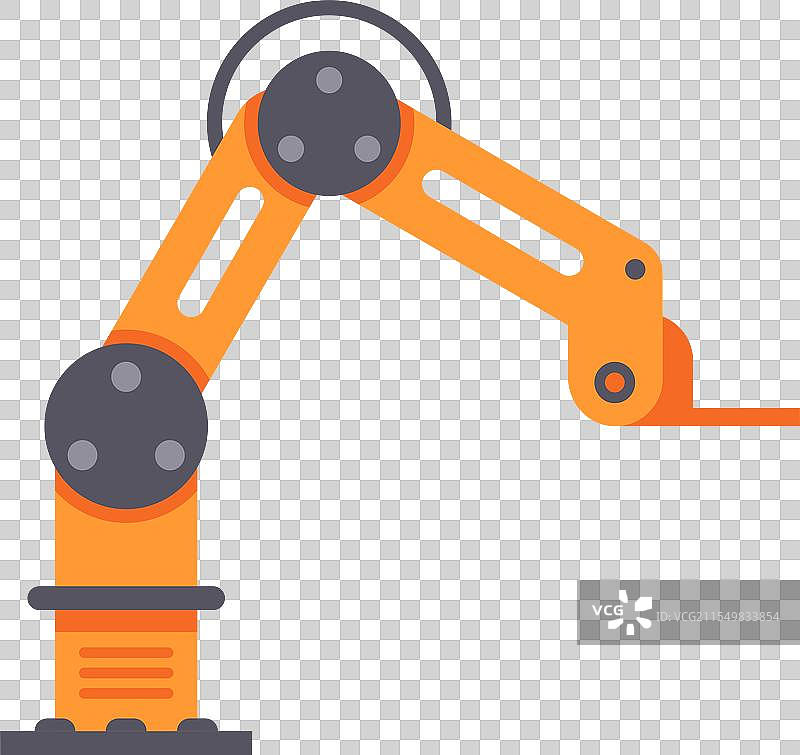 象征工业的橙色机器人手臂图片素材