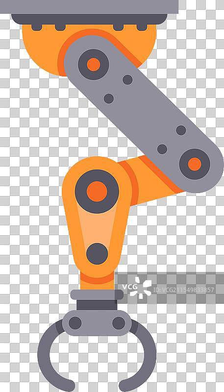 现代机器人手臂正在拾取一个物体图片素材