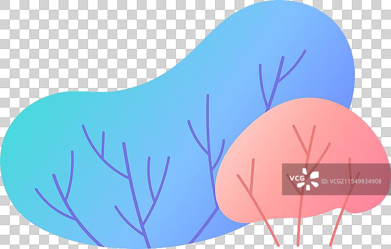 珊瑚色和青绿色渐变的斑点形成一个图片素材