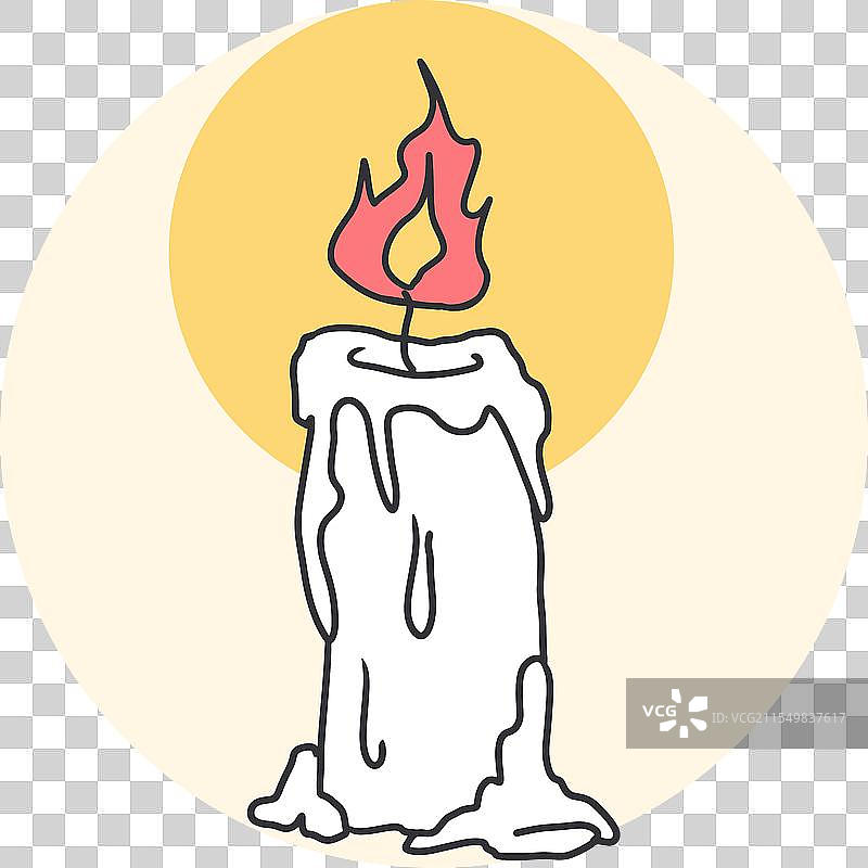 温暖的光辉，宁静的烛光图片素材