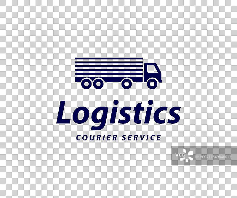 拖车卡车标志设计或集装箱拖车标志图片素材