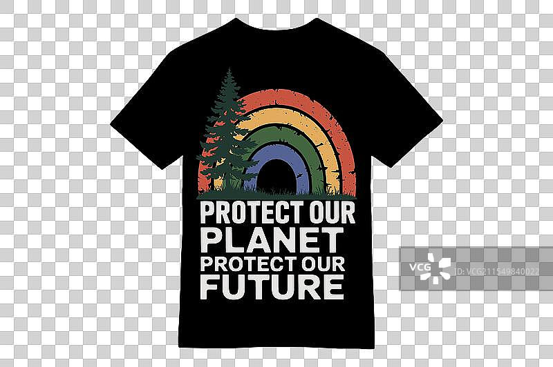 保护我们的星球，保护我们的未来 T恤图片素材
