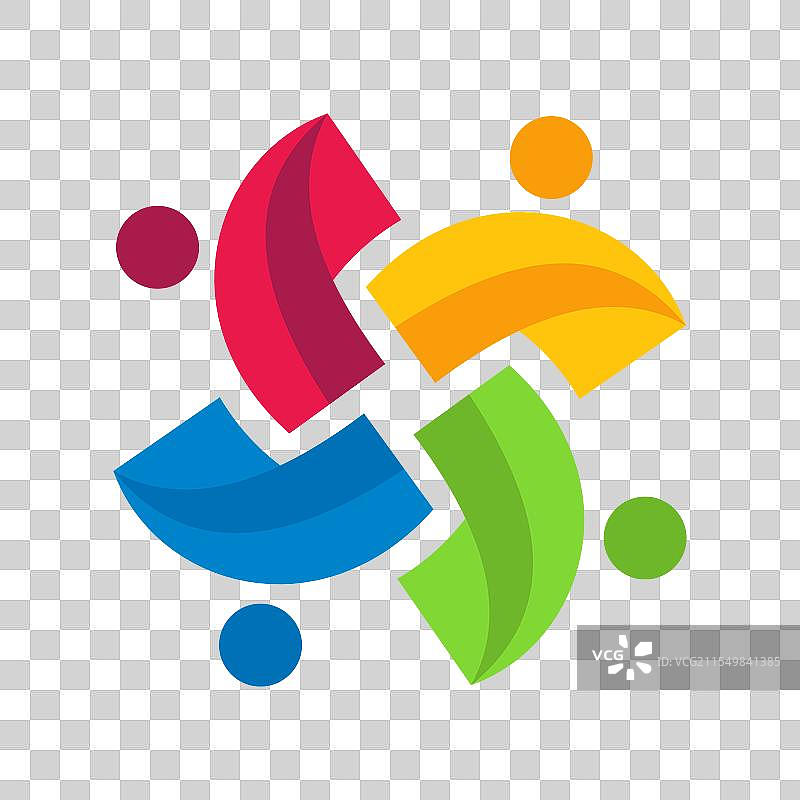 人群社区标志设计元素图片素材