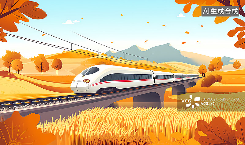 【AI数字艺术】卡通动车插画图片素材