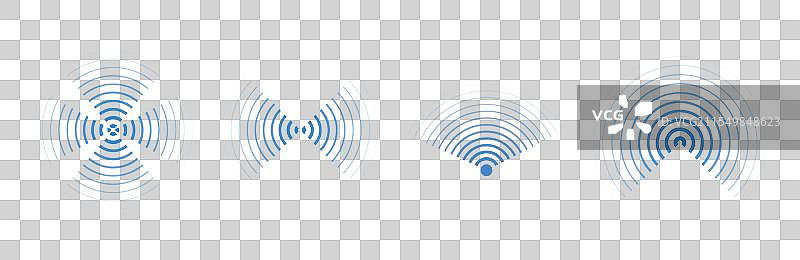 声纳声波图标 无线WiFi 径向线条图片素材