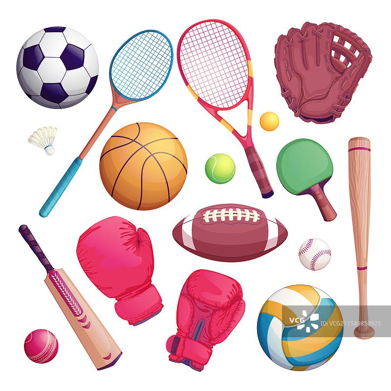 运动器材孤立物体卡通图图片素材