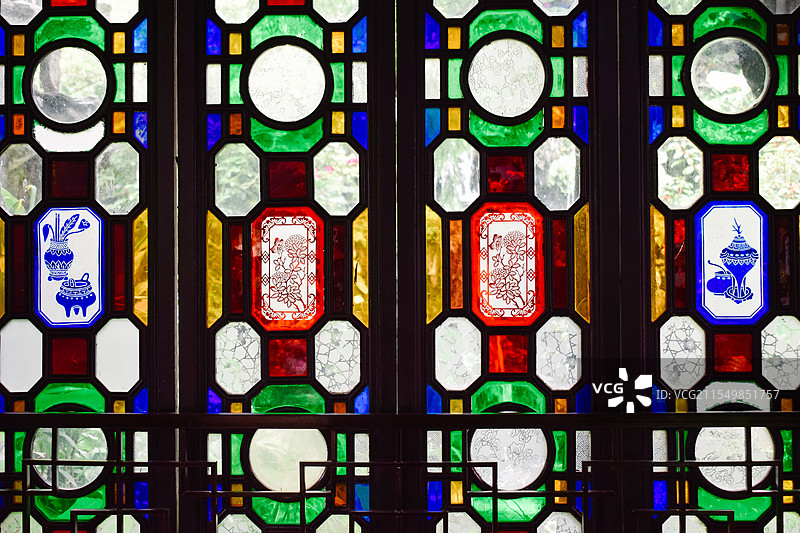 佛山清晖园满洲窗图片素材