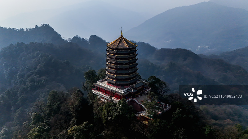 青城山老君阁图片素材