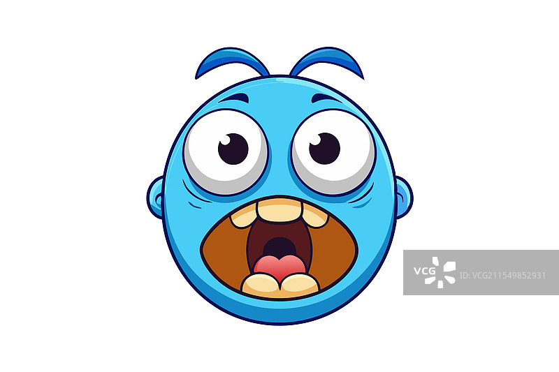 色彩鲜艳的卡通表情符号角色图片素材