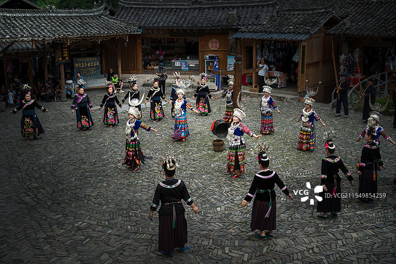 苗族歌舞-贵州郎德苗寨拍摄图片素材