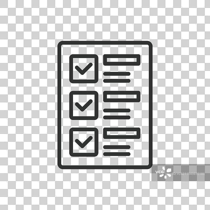 线性设计的复选框列表图标图片素材