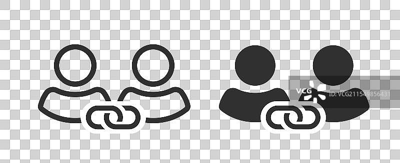 链接人物链图标简单图形集二图片素材