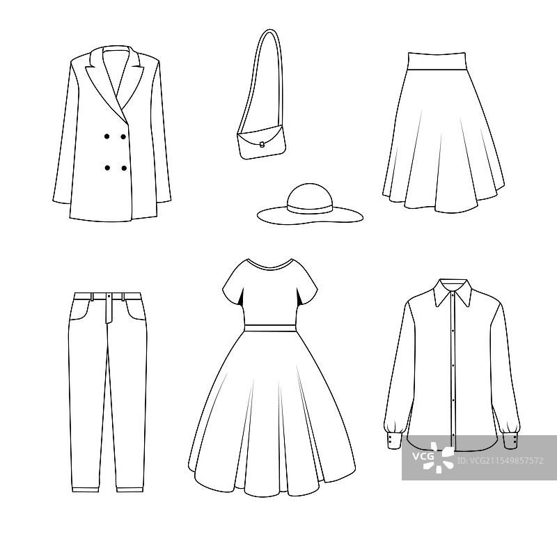 女性服装和配饰图片素材