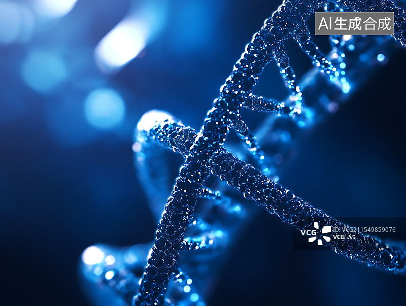 【AI数字艺术】基因DNA的特写医学概念图片素材