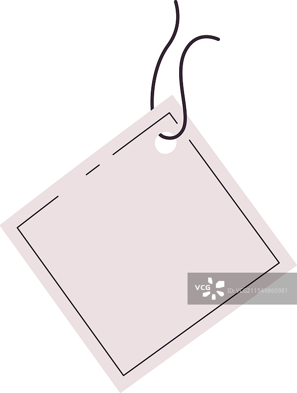 空白纸板方形价格标签图片素材