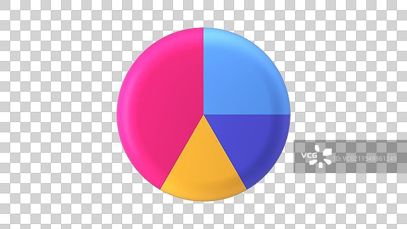 3D彩色饼状图数据分析图片素材