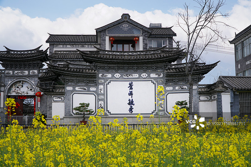 大理白族民居照壁图片素材
