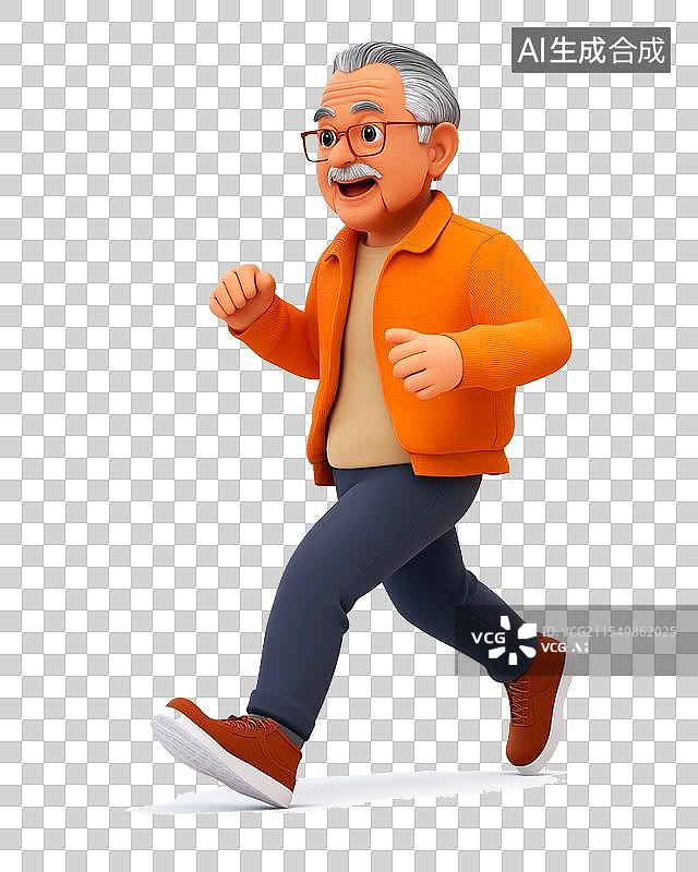 【AI数字艺术】老年人运动健身图片素材