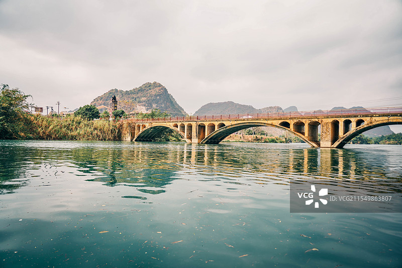 黑水河 中越友谊大桥图片素材
